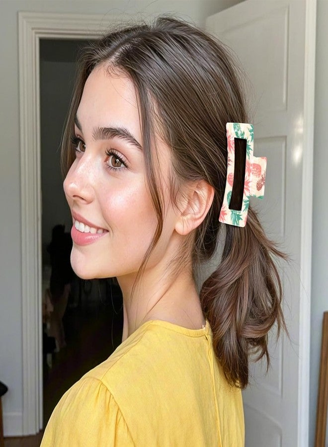 Hapdoo 3pcs Square Jackfruit Print Hair Clips, Hapdoo Yellow Fruit Hair Clips Jackfruit Hair Accessories, Fun Hair Decorative Claw Clip for Women Girls - Image 5